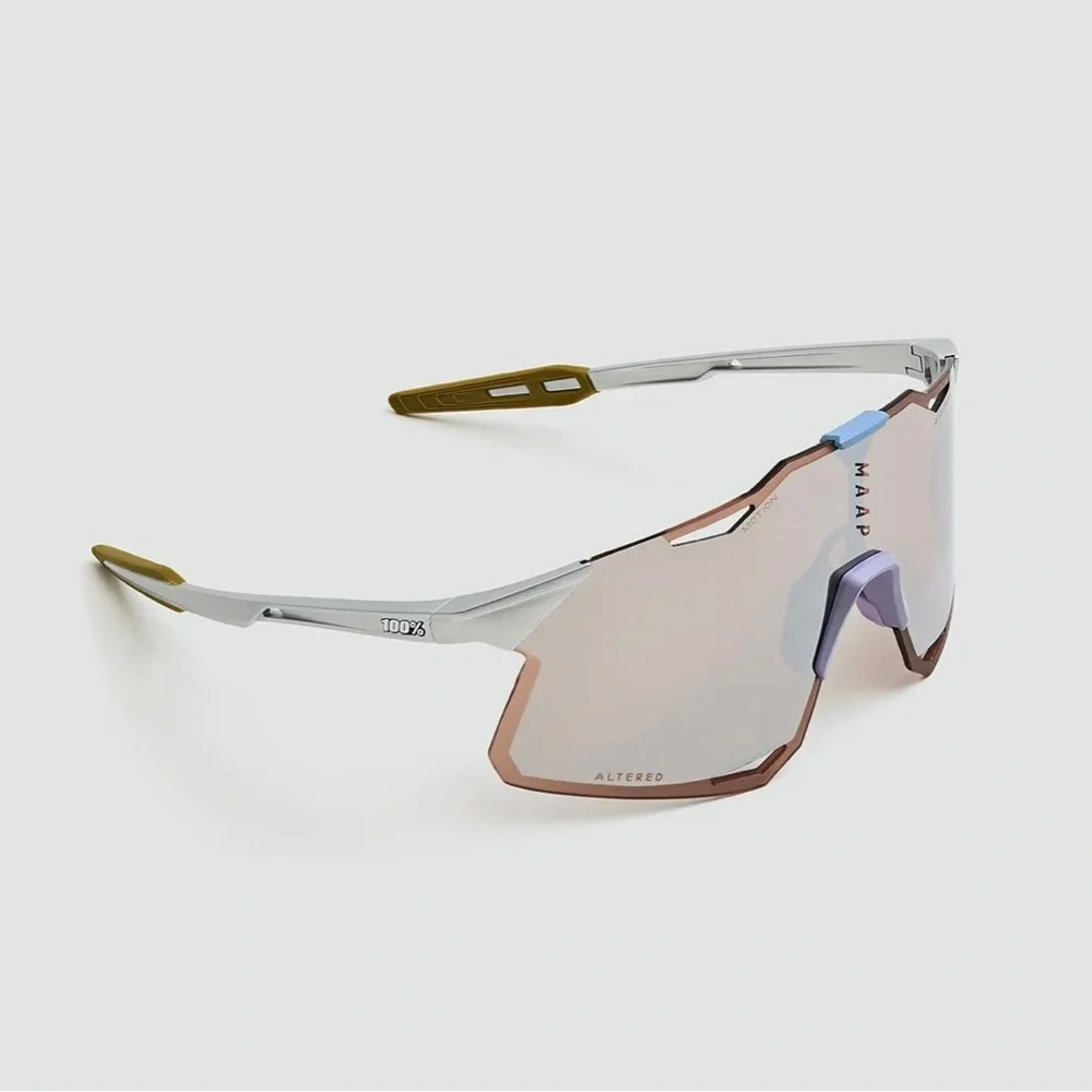 BNIB MAAP x 100% Hypercraft - Silver Cycling Glasses - Picture 1 of 16